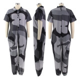 Casual Print Long Sleeve Loose Jumpsutit SFY-2321