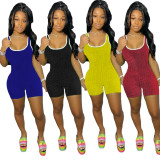 Casual Sport Sleeveless Tight Romper LUO-6672