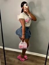 Casual Denim Slim Mini Skirt LX-3549