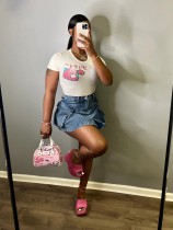 Casual Denim Slim Mini Skirt LX-3549