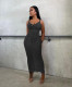 Solid Color Knits Hollow Out Beach Dress TR-1269