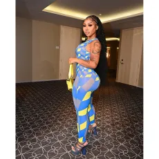 Casual Print Sleeveless Sport Jumpsuit LUO-6688