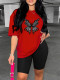 Short Sleeve Print Casual Two Piece Set HGL-9009035