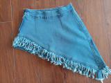 Sexy Beveled Tassel Denim Skirts MEM-88501