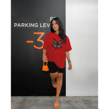 Short Sleeve Print Casual Two Piece Set HGL-9009035