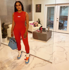 Slim Sleeveless Solid Color Casual Jumpsuit FNN-8714