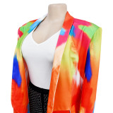 Fashion Print Long Sleeve Blazer  BY-6557