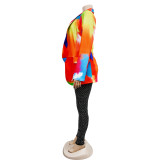 Fashion Print Long Sleeve Blazer  BY-6557