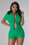 Fashion Casual Short Two Piece Set XHXF-8668
