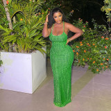 Backless Sexy Solid Maxi Dress DLSF-K23D26525
