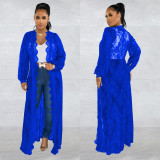 Wave Lace Long Sleeve Loose Cardigan BY-6532