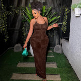 Backless Sexy Solid Maxi Dress DLSF-K23D26525