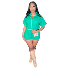 Short Sleeve Shirt And Shorts Two Piece Set GWDS-230522