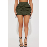 Solid Drawstring Pleated Sport Skirts ASL-6670