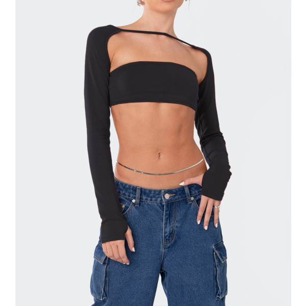 Solid Backless Tube Tos Bandage Two Piece Tops ASL-6680