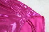 Sexy Halter Backless Pleated Irregular Dress YS-S858