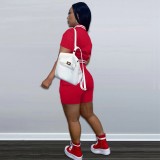 Casual Baseball Coat And Shorts Two Piece Set YD-8755