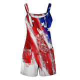 National Flag Print Loose Sling Romper SHD-9621