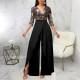 Priint Patchwork V Neck Jumpsuit SMR-12074