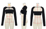Solid Backless Tube Tos Bandage Two Piece Tops ASL-6680