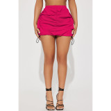 Solid Drawstring Pleated Sport Skirts ASL-6670