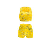 Casual Print Sleeveless Shorts Two Piece Set WSYF-5965