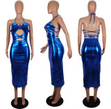 Sexy Hollow Out Night Club Long Dress LSL-6493