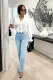 Solid Color Long Sleeve Irregular Shirt XMY-9443