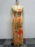 Sexy Print Tube Tops Wide Leg Jumpsuit  NY-2756