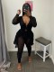 Fashion Long Sleeve Long Cardigan And Pants Suit QXTF-8202