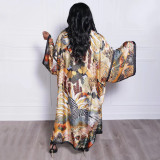Fashion Print Long Sleeve Long Cardigan NNWF-N10173