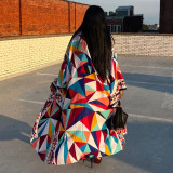 Fashion Print Long Sleeve Long Cardigan NNWF-N10173