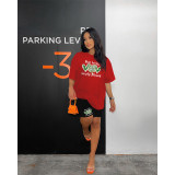 Short Sleeve Print Two Piece Shorts Set HGL-9009048