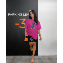 Cartoon Print O Neck Two Piece Set HGL-9009050
