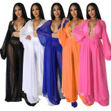 Sexy See Through Bat Long Sleeve Pants Set YF-10560