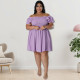 Plus Size Summer Short Sleeve Dress GDAM- 218198