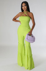 Casual Fashion Solid Halter Jumpsuit XHXF-8671