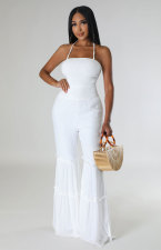 Casual Fashion Solid Halter Jumpsuit XHXF-8671