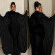 Solid Color Bat Long Sleeve Slim Maxi Dress BY-6575