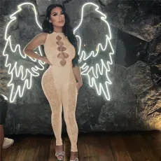 Sexy Hollow Out Tight Jumpsuits XEF- W23Q30955