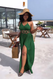 Sexy Hollow Backless Tie Split Maxi Dress GYLY-10177