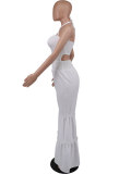 Casual Fashion Solid Halter Jumpsuit XHXF-8671