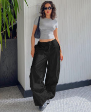 Fashion Solid Color Loose Casual Pants MA-Y562
