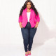 Plus Size Simple Long Sleeve Blazer NNWF-7905