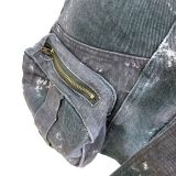 Fashion Camouflage Patchwork Big Pockets Denim Skirt ZSD-0610