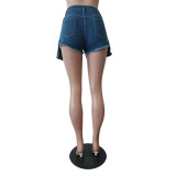 Fashion Denim Aprons Patchwork Shorts MEM-88504