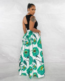 Casual Print High Waist Wide Leg Pants XMY-9446