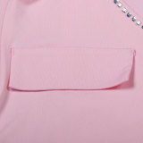 Sexy Hot Drill Bra And Heart Hollow Out Blazer 2 Piece Set NY-2760