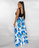 Casual Print High Waist Wide Leg Pants XMY-9446