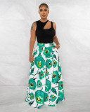 Casual Print High Waist Wide Leg Pants XMY-9446